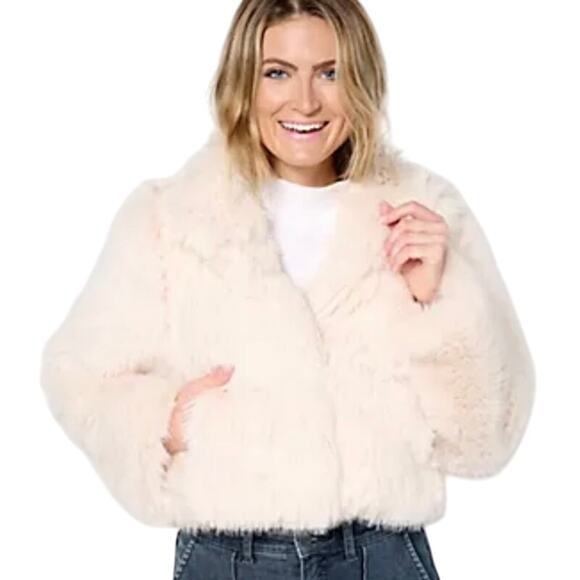 QVC Jackets & Blazers - QVC Me by Jennie Garth Faux Fur Coat IVORY NWOT SIZE L